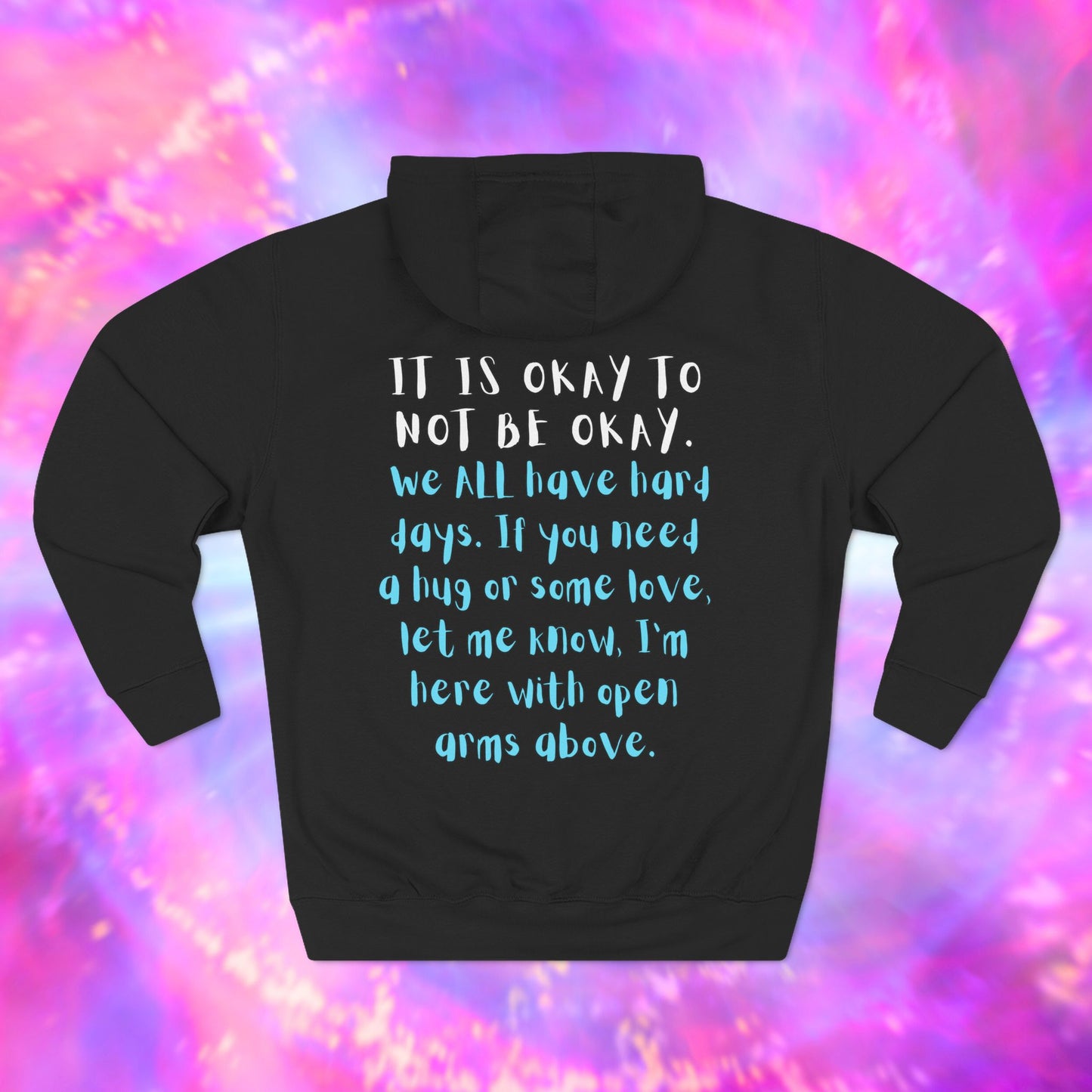 Be Kind - It's Ok to Not Be Ok - We All Have Hard Days Dark Hoodie