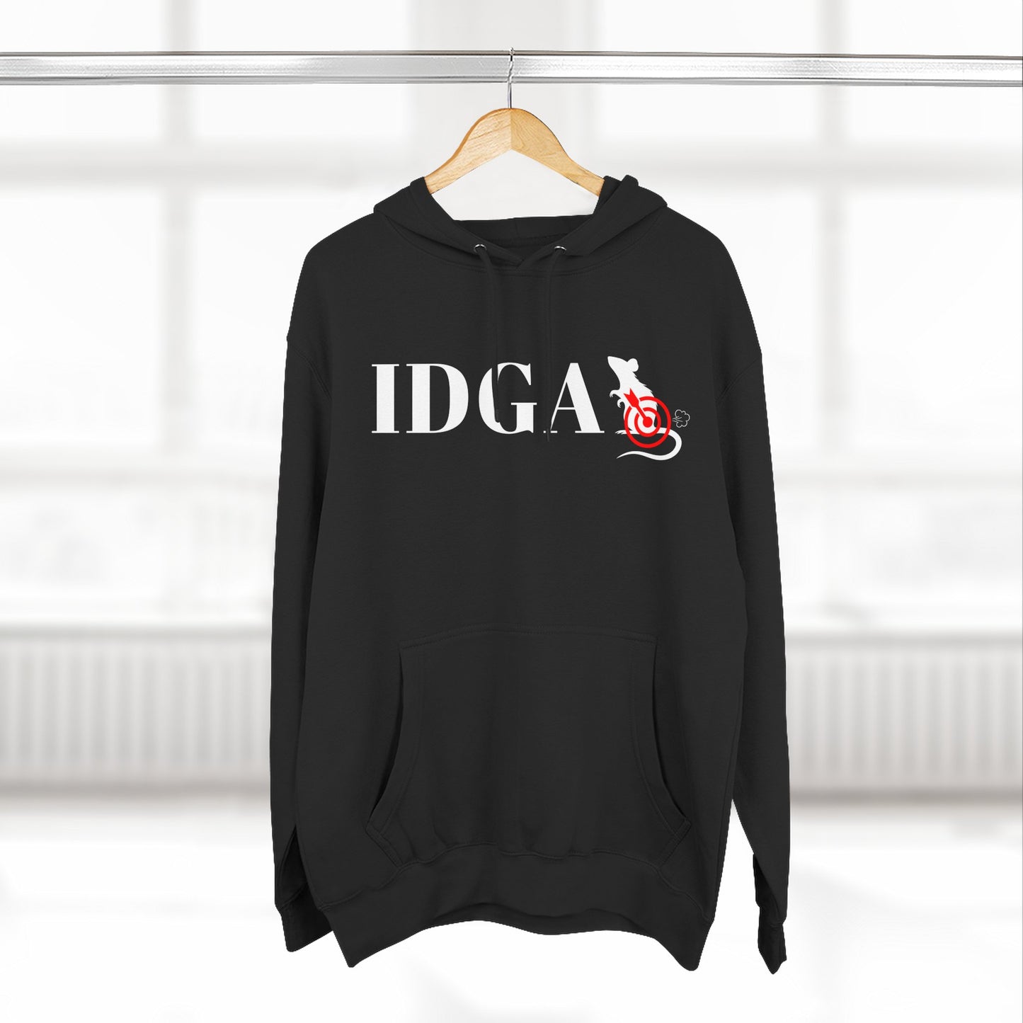 Black IDGA I Don't Give A Rats Ass Hoodie