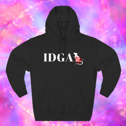 Black IDGA I Don't Give A Rats Ass Hoodie