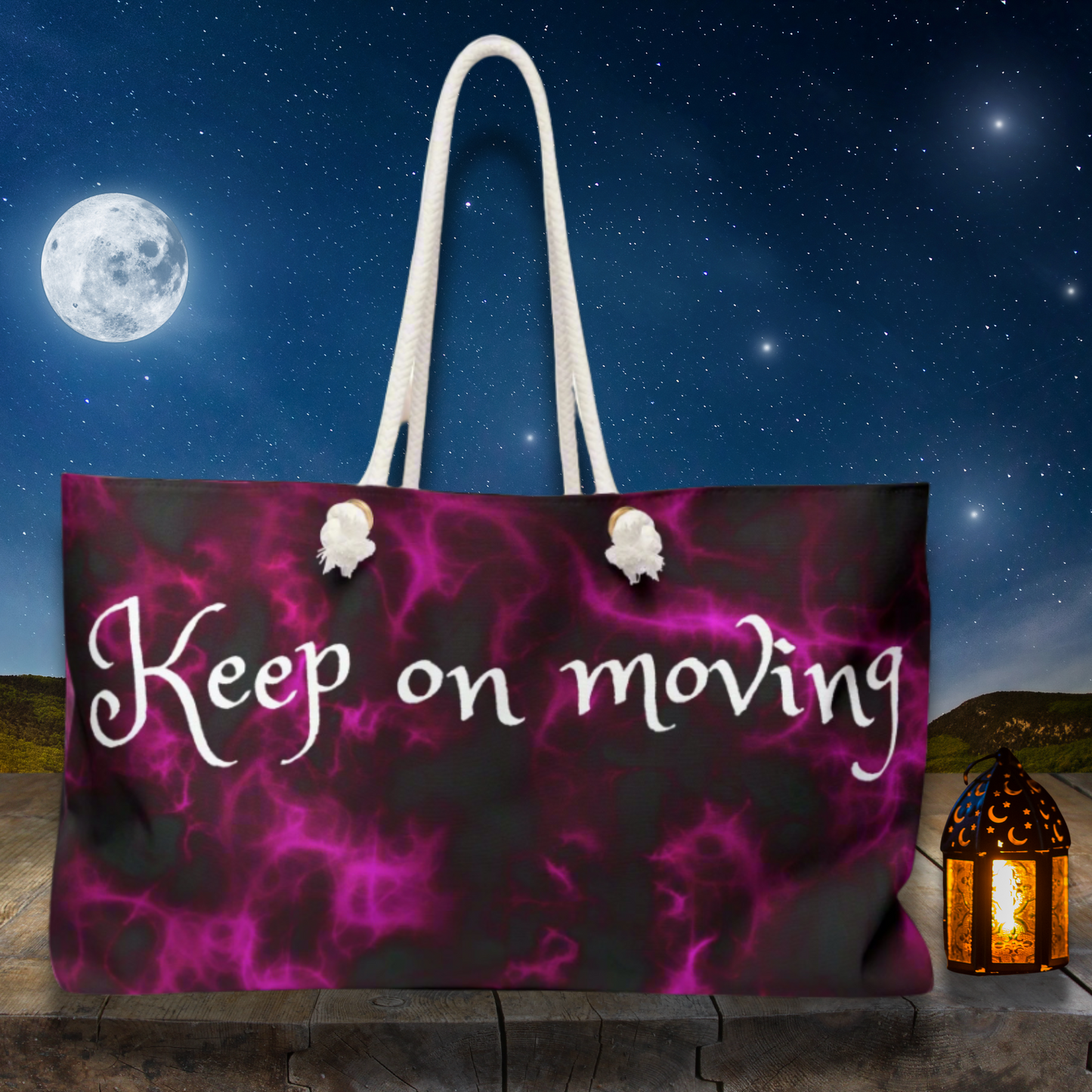 Keep on Moving Large Weekender Travel Bag