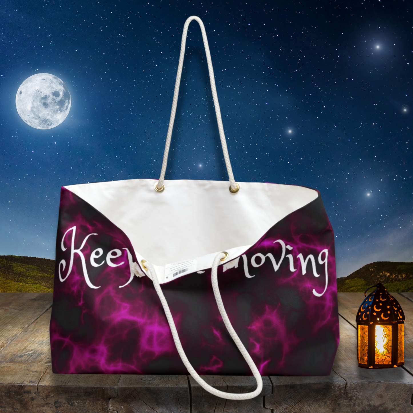 Keep on Moving Large Weekender Travel Bag