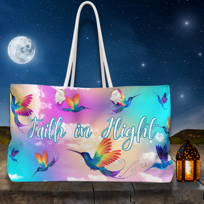 Faith in Flight Hummingbird Cloud Large Weekender Travel Bag