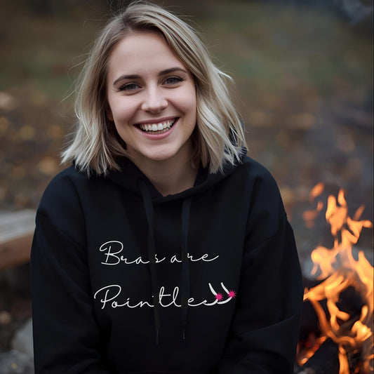 Bras are Pointless Dark Hoodie